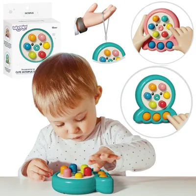 Zdjęcie produktu dla WOOPIE Gra Zręcznościowa Wbijanka Kreta Sznurek Ośmiornica Zielony 2w1