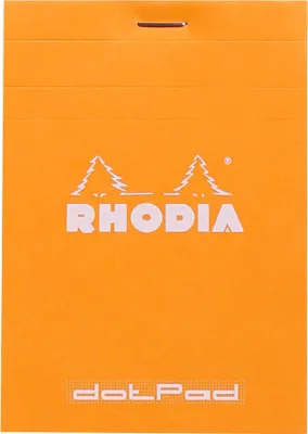 Produktbild von Rhodia 10x Block geheftet 8,5x12cm 80 Blätter Dot-Lin. 80g - Orange 12558C