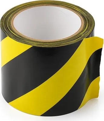 Produktbild von Warnband Gelb-Schwarz 100 mm/33 m PVC-Kleber