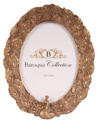 Productafbeelding van Fotoframe Pauw, 13x18 cm - Goud - Kunsthars - Ovaal - Vrijstaand