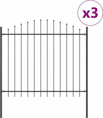 Obrázek produktu pro vidaXL Plot do zahrady WOERDEN, 3 kusy, 170 x 190 cm, šedá barva