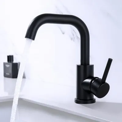 Zdjęcie produktu dla LOMAZOO bateria umywalkowa Pollux, stal, czarna