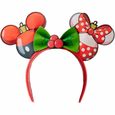 Image de Loungefly - Disney Mickey & Minnie Świąteczna Opaska z Uszami do Włosów