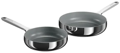 Pfannenset 2-teilig 20 & 24 cm Antihaft Edelstahl backofenfest