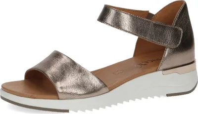 Produktbild von Caprice Damen Sandale geschlossener Ferse Leder Keilabsatz 9-28706-20, Größe:41 EU, Farbe:Braun