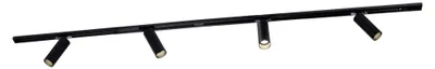 Produktbild von Ledvion Schienensystem lampen 2m 1-Phasen Schwarz 4-flammig ohne GU10 Lampe