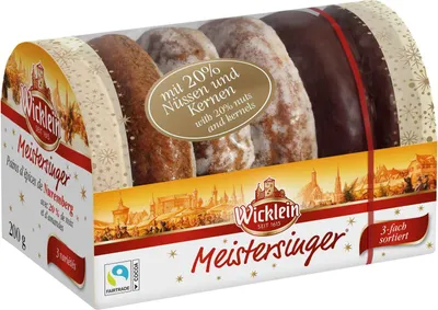 Produktbild von Wicklein Meistersinger Feine Nürnberger Oblaten-Lebkuchen 200g