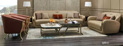 Produktbild von Ledersofa Sofagarnitur 3+2+1+1 Sitzer Set Garnitur Polstersofa Couch Sofa Couch