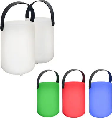 Produktbild von RGB LED Tischleuchte, Außenlampe, Fernbedienung, IP44, 2er Set