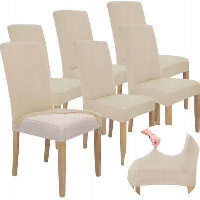 Produktbild von Stuhlhusse 6er Pack - Kaschmir - Universal - Stretch - Bezug für Stühle - Elasthan