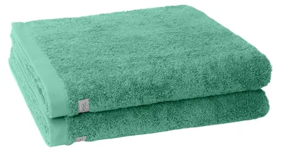 Produktbild von 2-teiliges Frottier-Set - Sinfonie (2 Duschtücher im Set) - 500 g/m² - Baumwolle - Walkfrottee - saugstark - weich und flauschig - Karibik