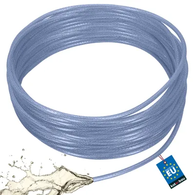 Produktbild von KOTARBAU® PVC-Schlauch ø 5mm / 2,5mm Druckluftschlauch 50m Wasserschlauch PVC Gewebeschlauch Kompressorschlauch Chemikalienschlauch Transparent Blau