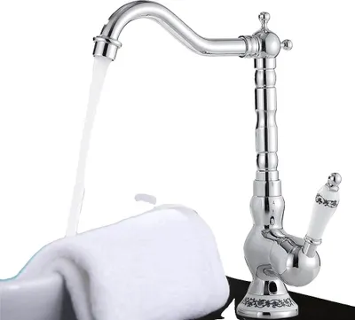 Immagine prodotto di Rubinetto per lavabo, acciaio inox, montaggio a soffitto, flusso d'acqua efficiente