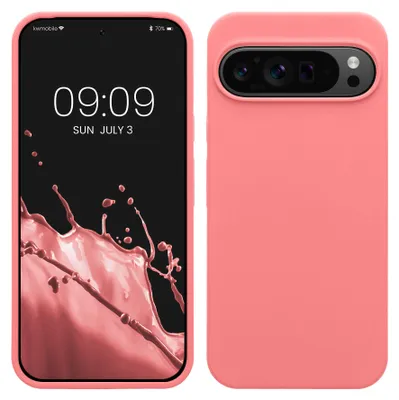 Produktbild von kwmobile Handyhülle für Google Pixel 9 Pro XL Hülle, für Pixel 9 Pro XL Case - Hülle Silikon - kabelloses Laden - Pastell Koralle