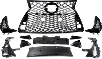 Imagen del producto de Paragolpes delantero – Parrilla delantera – brillante – Para Lexus IS250/IS350 F Sport (2017-2022) – Parrilla superior e inferior