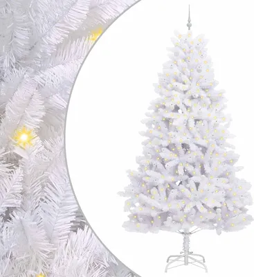 Produktbild von vidaXL Künstlicher klappbarer Weihnachtsbaum Weiß 270 cm PVC und Stahl