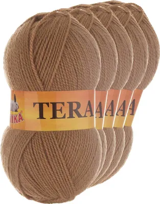 Produktbild von 5 x 100g Strickgarn TERA Uni Strickwolle Handstrickgarn Klassikgarn