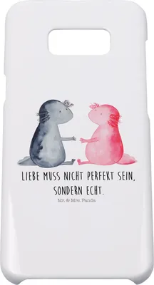 Produktbild von Mr. & Mrs. Panda Samsung Galaxy S8 plus Handyhülle  Axolotl Liebe - Weiß - Geschenk, Cover, Valentinstag, Schwanzlurch, Handy, Case, Hülle