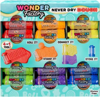 Produktbild von MGA Entertainment Wonder Factory 595120, Knetmasse, Mehrfarbig, Erwachsene/Kinder, Junge/Mädchen, 3 Jahr(e), 99 Jahr(e)