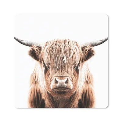 Produktbild von MuchoWow® Mauspad Mousepad Tiere - Schottischer Highlander - Kuh 30x30 cm - Mousepads - Maus Mat - Pad - Mausunterlage - Gaming