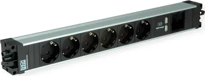 Image de BACHMANN STEP ALU 6x contact de protection 1x USB-Charger 1xABD