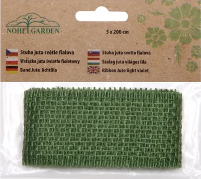 Zdjęcie produktu dla Wstążka JUTA ciemnozielona szerokość 5cm długość 2m