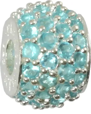 Produktbild von CarloBiagi Charm Bead Zirkonia 925 Echt Silber Schmuck Element D2BBSCZPS01LB