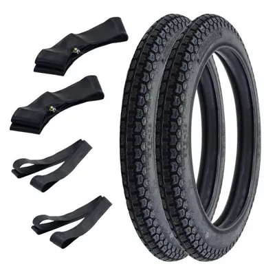 Obrázok produktu pre MZ ETZ 250 Sada pneumatík/duší/obručí 2x 2.75-18 42P TT Kenda K254 2 3/4 x 18 Classic Grip MZ TS ES 150 250