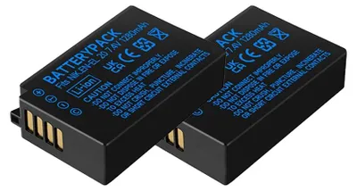 Immagine prodotto di Batteria per fotocamera, caricabatterie a doppio slot, alta capacità, 2 batterie