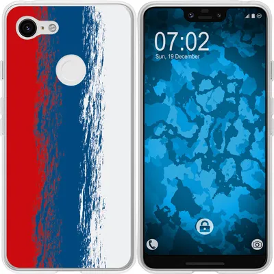 Produktbild von PhoneNatic Case kompatibel mit Google Pixel 3 XL Silikon-Hülle WM Russland M9