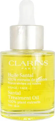 Image de Clarins Santal, 30 ml, unisexe, pour les peaux sèches, hydratant, nourrissant, protecteur, adoucissant, apaisant, flacon avec pipette, santal