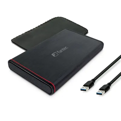 Produktbild von FANTEC 225U3-6G, externes 2.5-SATA-Gehäuse, USB 3.2, Aluminium, schwarz