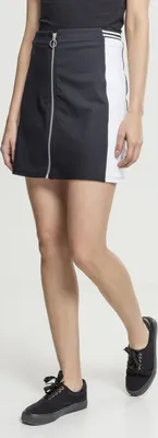 Immagine prodotto di Urban Classics - Gonna college con zip da donna, nero/bianco - XS