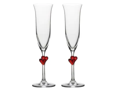 Imagen del producto de Stölzle Lausitz, 2 copas de champán "L'AMOUR", acabado satinado, modelo 388 00 07 LA053 | EAN 4012632116895