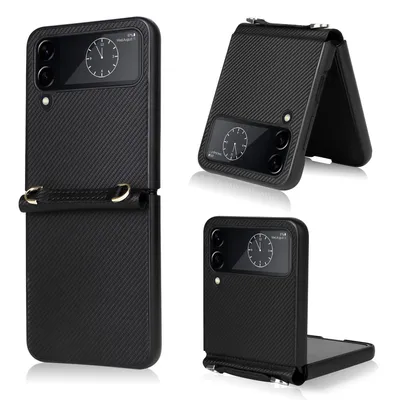 Immagine prodotto di Custodia König Design compatibile con Samsung Galaxy Z Flip4 5G, realizzata in plastica morbida, ideale per proteggere il telefono. Colore: nero