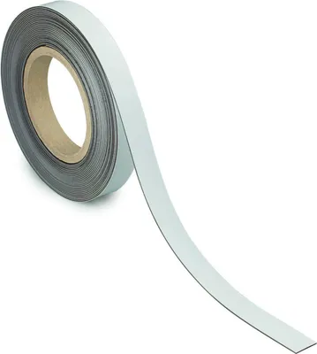 Zdjęcie produktu dla MAUL Taśma znakująca metalowa 1 sztuka 42 g/cm² magnetyczna powlekana tworzywem sztucznym z możliwością opisania 10 m x 2 cm x 1 mm biała