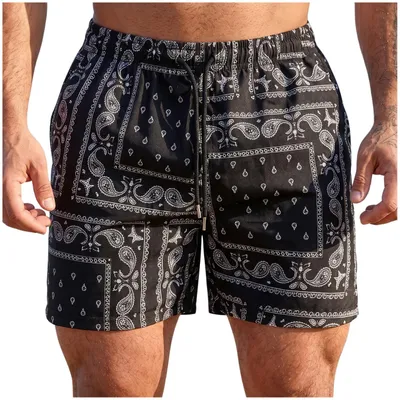 Produktbild von Herren Badeshorts XXL - Schwimmhose - Schnelltrocknend - Schwarz - Badehose ohne Netz