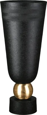 Produktbild von Casablanca by Gilde Vase konisch Nama schwarz H. 47,5 cm, 57989