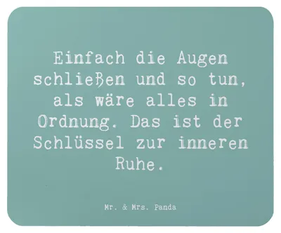 Produktbild von Mr. & Mrs. Panda Mousepad Spruch Innere Ruhe - Meeresbrise - Geschenk, Seelenfrieden, Motivation, laptop, Gefühl, Stressabbau, mousematte, mauspad, Erholung, Balance