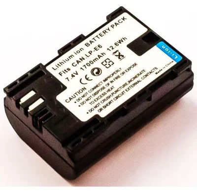 Produktbild von Akku für Canon EOS 5D Mark III Li-Ion 7,4 Volt 1600 mAh schwarz.
