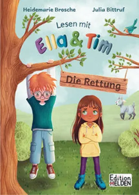 Obrázek produktu pro Lesen mit Ella und Tim - Die Rettung: Erstlesebuch für Kinder mit einfachen Worten und Bildern
