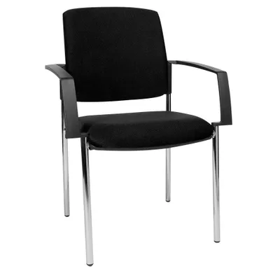Produktbild von 2 Topstar Besucherstühle BtoB 10 BB190A G20 schwarz Stoff