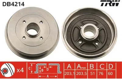 Produktbild von Trw Bremstrommel Hinterachse DB4214