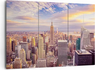 Produktbild von Bild auf Leinwand - Leinwandbild - New York Stadt - 165x110cm - Wand Bild - Wanddeko - Wandbilder - Leinwanddruck - Bilder - Kunstdruck - Wanddekoration - Leinwand bilder - Wandkunst - CE165x110-3638