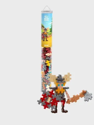 Immagine prodotto di Plus-Plus 100 blocchi di costruzione creativa in tubo Vikings