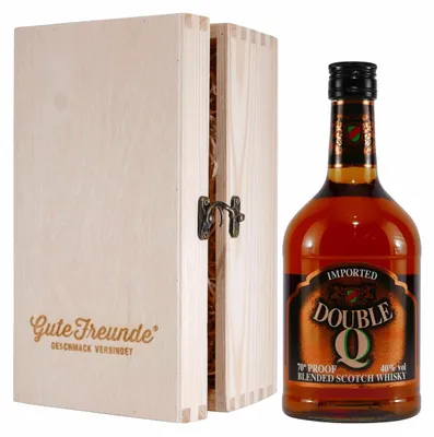 Produktbild von Double Q Blended Scotch Whisky mit Geschenk-Holzkiste