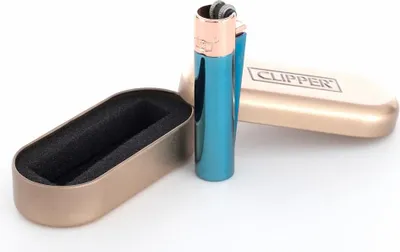 Produktbild von Clipper Metall Feuerzeug: Horizon V2 (Blau Rose)