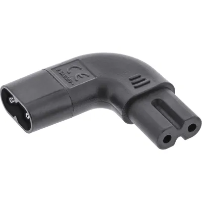 Immagine prodotto di Adattatore di rete InLine® IEC 60320 C8 / C7, angolato a sinistra/destra a 2 poli.