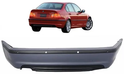 Obrázek produktu pro Zadní nárazník pro BMW řady 3 E46 4D Sedan 1998-2004 M-Technik vzhled PDC otvory.