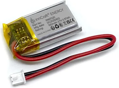 Immagine prodotto di Batteria ai polimeri di litio innCraft Energy 100mAh 3,7V, 20x12x6 Modello 601220 2P Connettore Molex 51021-020 1,25mm